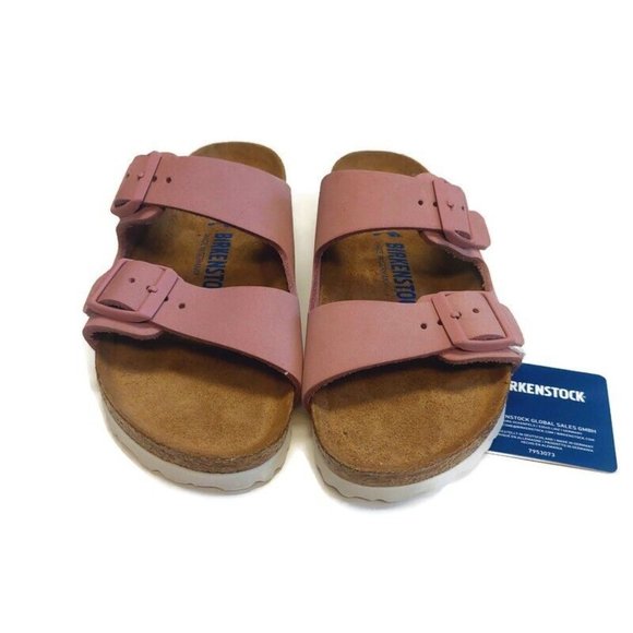 Birkenstock Arizona Soft Footbed Leather Sandals Womens Size 5 EU 36 Pink Rose - Picture 6 of 9